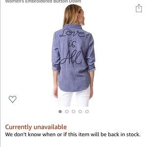 SUNDRY love is all button down sz small